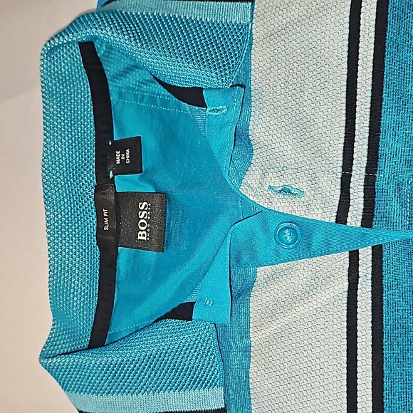 HUGO BOSS MENS POLO SHIRT SIZE MEDIUM - Picture 2 of 5